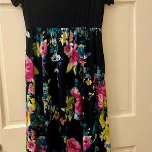 Pink and Yellow Flutter Sleeve Sundress